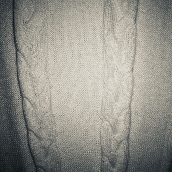 White Cable Knit Sweater Dress - Picture 7 of 7